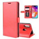 For Galaxy A20s R64 Texture Single Fold Horizontal Flip Leather Case with Holder & Card Slots & Wallet(Red) - 1