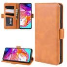 For Galaxy A20s Wallet Stand Leather Cell Phone Case with Wallet & Holder & Card Slots(Yellow) - 1