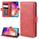 For Galaxy A20s Wallet Stand Leather Cell Phone Case with Wallet & Holder & Card Slots(Red) - 1