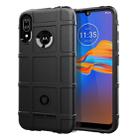 For Motorola E6 Plus Full Coverage Shockproof TPU Case(Black) - 1