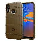 For Motorola E6 Plus Full Coverage Shockproof TPU Case(Brown) - 1