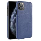 For iPhone 11 Pro Shockproof Crocodile Texture PC + PU Case(Blue) - 1