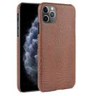 For iPhone 11 Pro Shockproof Crocodile Texture PC + PU Case(Brown) - 1