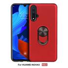 For Huawei Nova 5   360 Rotary Multifunctional Stent PC+TPU Case with Magnetic Invisible Holder(Red) - 1