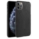 For iPhone 11 Pro Max Shockproof Crocodile Texture PC + PU Case(Black) - 1