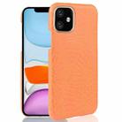 For iPhone 11 Shockproof Crocodile Texture PC + PU Case(Orange) - 1