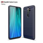 For Xiaomi Redmi Note 8 Pro Brushed Texture Carbon Fiber TPU Case(Navy Blue) - 1