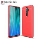 For Xiaomi Redmi Note 8 Pro Brushed Texture Carbon Fiber TPU Case(Red) - 1