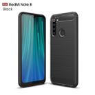 For Xiaomi Redmi Note 8 Brushed Texture Carbon Fiber TPU Case(Black) - 1