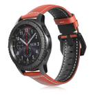 For Samsung Galaxy Watch Active 2 22mm Tree Leather Sports Watch Band(Red) - 1