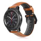 For Samsung Galaxy Watch Active 2 22mm Tree Leather Sports Watch Band(Brown) - 1