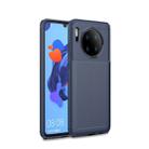 For Huawei Mate30 Beetle Series Carbon Fiber Texture Shockproof TPU Case(Blue) - 1