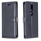 For Nokia 4.2 Crazy Horse Texture Horizontal Flip Leather Case with Holder & Card Slots & Wallet & Photo Frame(Black) - 1