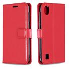 For ZTE Blade A5 2019 Crazy Horse Texture Horizontal Flip Leather Case with Holder & Card Slots & Wallet & Photo Frame(red) - 1