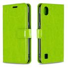 For ZTE Blade A5 2019 Crazy Horse Texture Horizontal Flip Leather Case with Holder & Card Slots & Wallet & Photo Frame(green) - 1