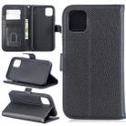 For iPhone 11 Lychee Texture Horizontal Flip Leather Case with Holder & Card Slots & Wallet & Photo Frame(black) - 1