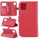 For iPhone 11 Lychee Texture Horizontal Flip Leather Case with Holder & Card Slots & Wallet & Photo Frame(red) - 1