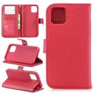 For iPhone 11 Pro Lychee Texture Horizontal Flip Leather Casewith Holder & Card Slots & Wallet & Photo Frame(red) - 1