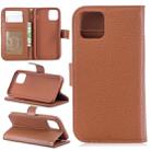 For iPhone 11 Pro Lychee Texture Horizontal Flip Leather Casewith Holder & Card Slots & Wallet & Photo Frame(brown) - 1