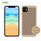 For iPhone 11 MOFI Breathable PC Ultra-thin All-inclusive Protective Case(Gold) - 1