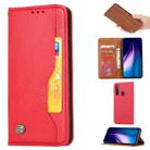 For Xiaomi Redmi Note8 Knead Skin Texture Horizontal Flip Leather Case with Photo Frame & Holder & Card Slots & Wallet(Red) - 1