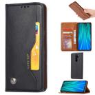 For Xiaomi Redmi Note8 Pro Knead Skin Texture Horizontal Flip Leather Case with Photo Frame & Holder & Card Slots & Wallet(Black) - 1