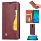 For Xiaomi Redmi Note8 Pro Knead Skin Texture Horizontal Flip Leather Case with Photo Frame & Holder & Card Slots & Wallet(Wine Red) - 1