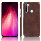 For Xiaomi Redmi Note 8 Shockproof Litchi Texture PC + PU Case(Brown) - 1