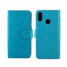 For Realme3 Pro Crazy Horse Texture Horizontal Flip Leather Case with Holder & Card Slots & Wallet & Photo Frame(Baby Blue) - 1