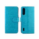 For Xiaomi  MI CC9e/A3 Crazy Horse Texture Horizontal Flip Leather Case with Holder & Card Slots & Wallet & Photo Frame(Baby Blue) - 1