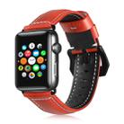 Suitable For Apple Watch 3 / 2 / 1 Generation 42mm Universal Tree Leather Strap(Red) - 1