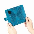 For Huawei Mate 30 Pro Butterfly Love Flower Embossed Horizontal Flip Leather Case with Bracket / Card Slot / Wallet / Lanyard(Blue) - 11