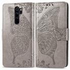 For Xiaomi Redmi Note 8 Pro Butterfly Love Flower Embossed Horizontal Flip Leather Case with Bracket / Card Slot / Wallet / Lanyard(Gray) - 1