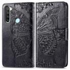 For Xiaomi Redmi Note 8  Butterfly Love Flower Embossed Horizontal Flip Leather Case with Bracket / Card Slot / Wallet / Lanyard(Black) - 1