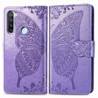 For Xiaomi Redmi Note 8  Butterfly Love Flower Embossed Horizontal Flip Leather Case with Bracket / Card Slot / Wallet / Lanyard(Light Purple) - 1