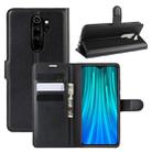 For Xiaomi Redmi Note 8 Pro Litchi Texture Horizontal Flip Leather Case with Wallet & Holder & Card Slots(Black) - 1