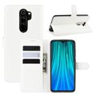 For Xiaomi Redmi Note 8 Pro Litchi Texture Horizontal Flip Leather Case with Wallet & Holder & Card Slots(White) - 1