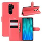 For Xiaomi Redmi Note 8 Pro Litchi Texture Horizontal Flip Leather Case with Wallet & Holder & Card Slots(Red) - 1
