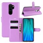 For Xiaomi Redmi Note 8 Pro Litchi Texture Horizontal Flip Leather Case with Wallet & Holder & Card Slots(Purple) - 1
