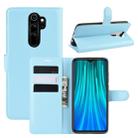 For Xiaomi Redmi Note 8 Pro Litchi Texture Horizontal Flip Leather Case with Wallet & Holder & Card Slots(Blue) - 1