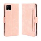 For Google Pixel 4 Wallet Style Skin Feel Calf Pattern Leather Case with Separate Card Slot(Pink) - 1