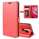 For Xiaomi Redmi Note 8 Pro R64 Texture Single Fold Horizontal Flip Leather Case with Holder & Card Slots & Wallet(Red) - 1