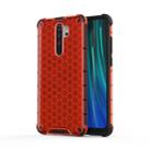 For Xiaomi Redmi Note 8 Pro Shockproof Honeycomb PC + TPU Case(Red) - 1
