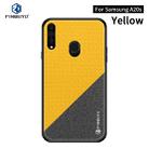 For Galaxy A20S PINWUYO Rong Series  Shockproof PC + TPU+ Chemical Fiber Cloth Protective Cover(Red) - 1
