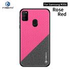 For Galaxy M30S PINWUYO Rong Series  Shockproof PC + TPU+ Chemical Fiber Cloth Protective Cover(Red) - 1