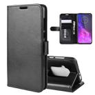 For Motorola One Zoom R64 Texture Single Fold Horizontal Flip Leather Case with Holder & Card Slots & Wallet(Black) - 1