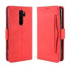 For Xiaomi Redmi Note 8 Pro Wallet Style Skin Feel Calf Pattern Leather Case ，with Separate Card Slot(Red) - 1