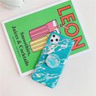 For iPhone 11 Pro TPU Glossy Laser Marble Colorful Mobile Phone Protective Casewith Folding Bracket(Green) - 1