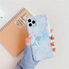 For iPhone 11 Pro Max TPU Glossy laser Marble IMD Colorful Mobile Phone Case(White) - 1