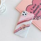 For iPhone 11 Pro Max TPU Smooth Marble with Ring Metal Rhinestone Bracket Mobile Phone Protective Case(Granite Q9) - 1